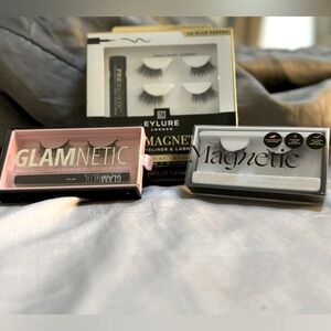NWT Bundle of false magnetic eyelashes lashes & liner